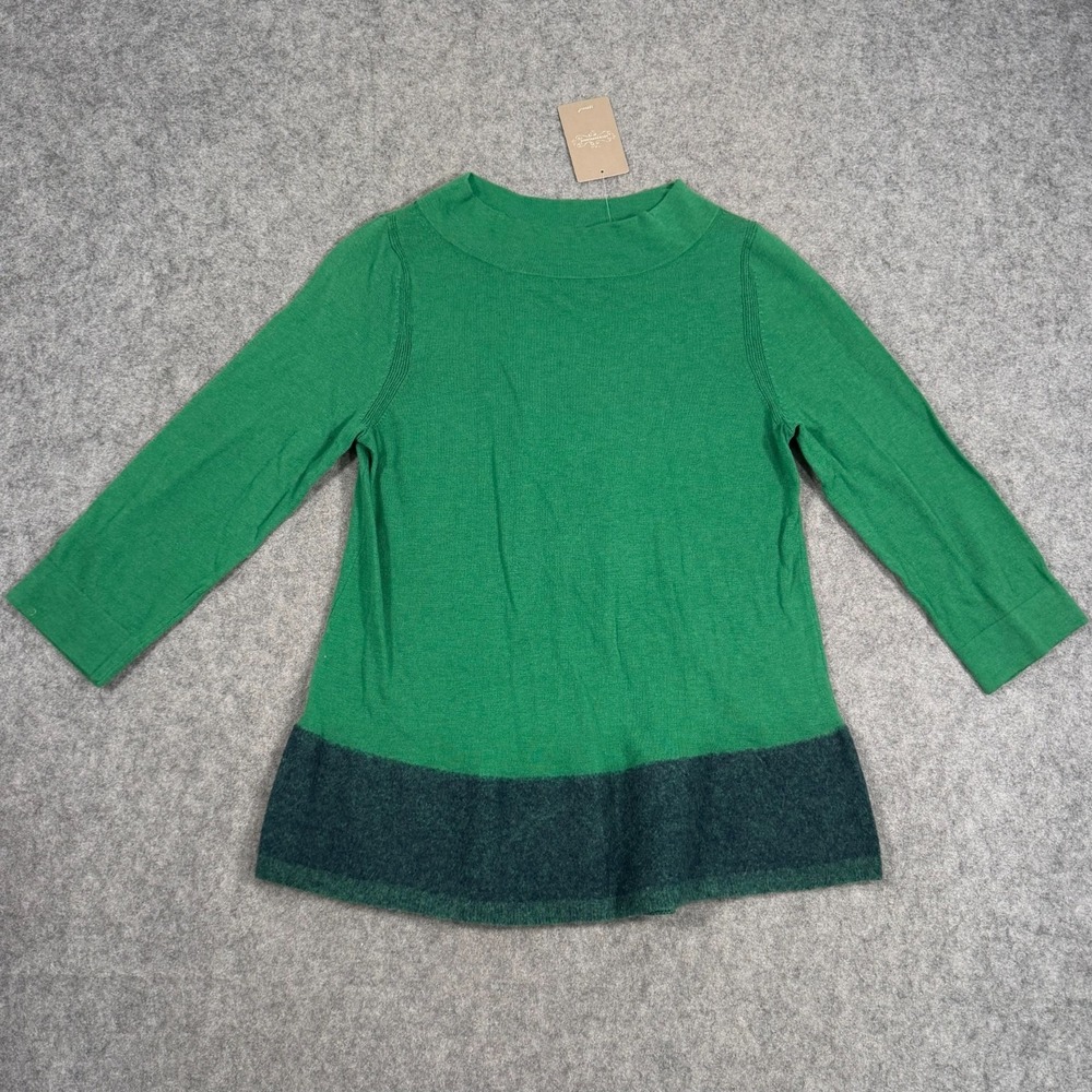 NWT Anthropologie Green Knit Angel Of The North Evi Sweater Women's Size Small